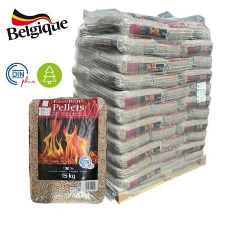 Palette Pellets Excellent - 77 Sacs x 15 kg - Double Certification Premium