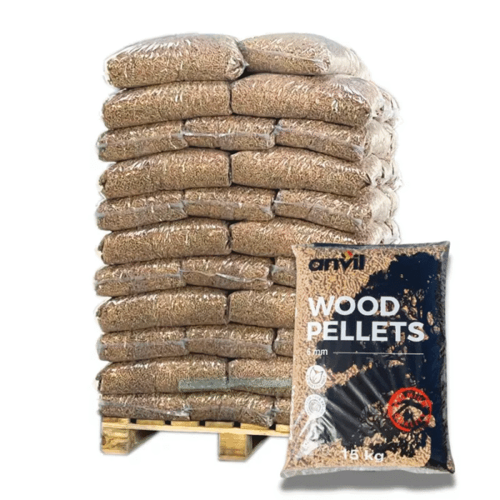 Pellet ANVIL – Palette de 70 sacs de 15Kg – EN Plus A1