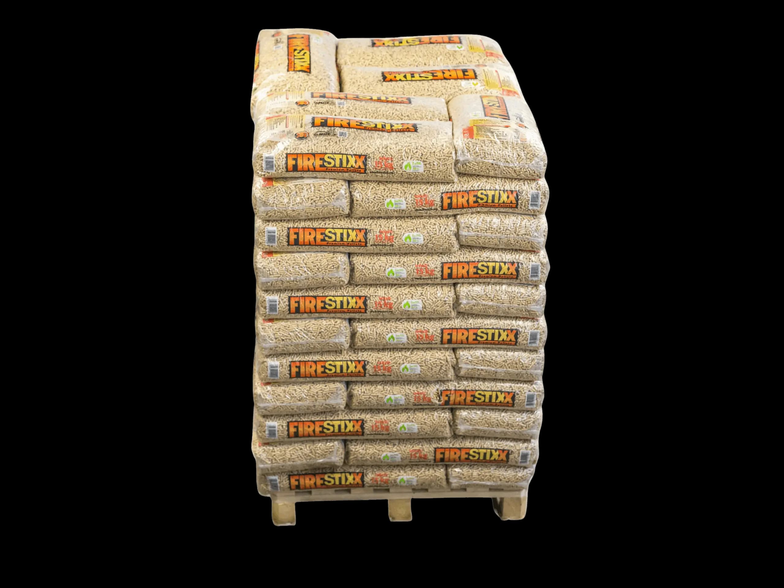 FireStixx Premium Holzpellets â Palette mit 66 SĂ€cken Ă 15 kg