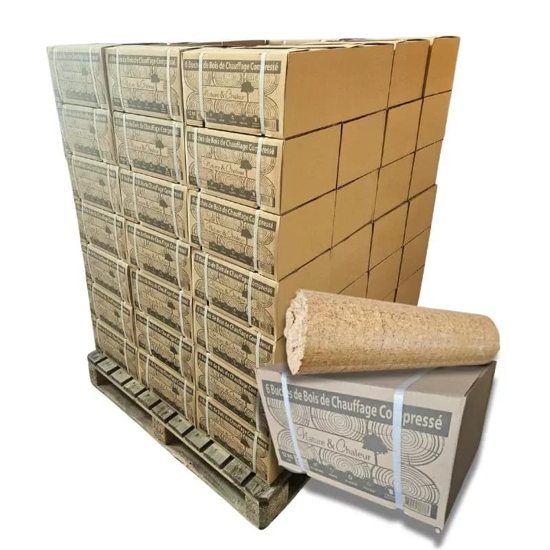 Komfort-Holzbriketts â 960-kg-Palette â Hartholz- & Weichholz-Mix