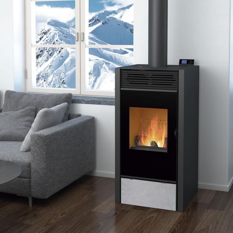 PoĂȘle mixte hybride ventilĂ© bois granules - BRONPI Hybrid 10 kW