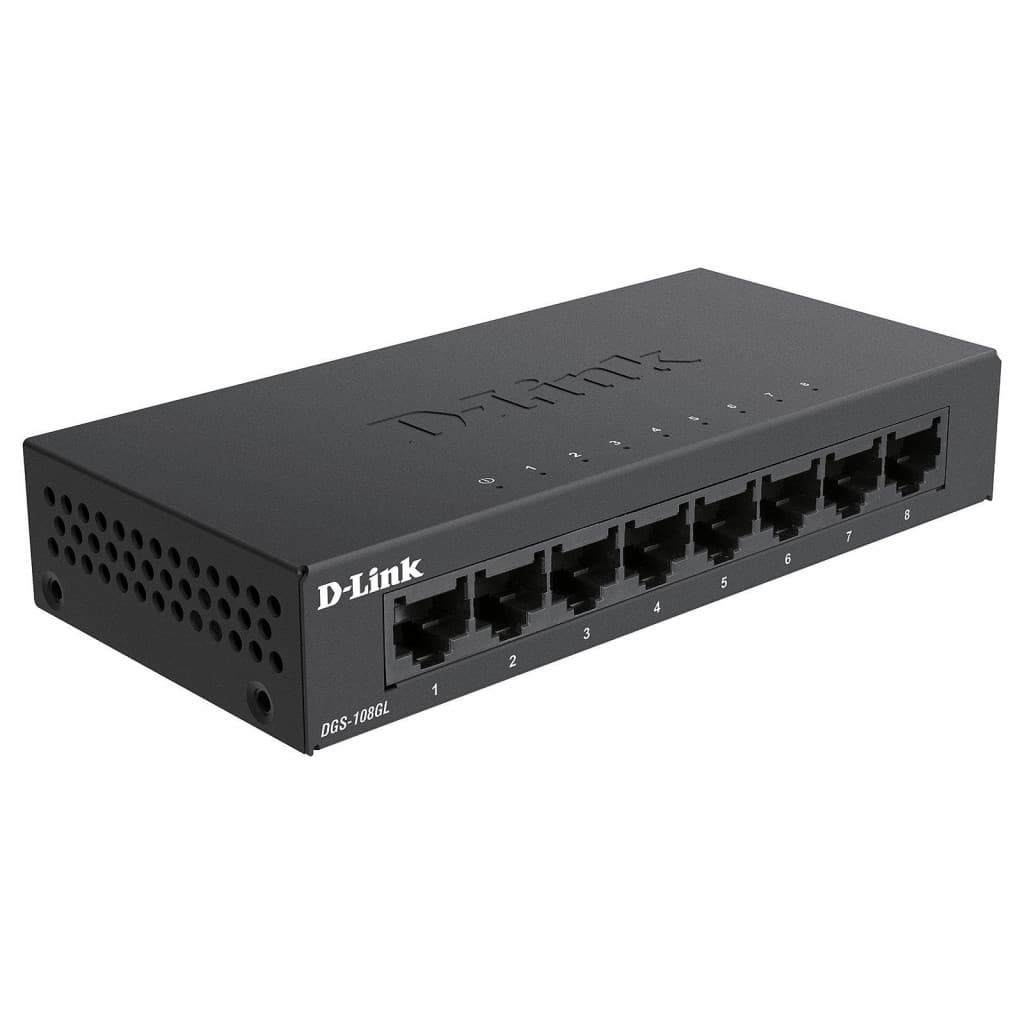 8 ports 10 - 100 - 1000 boitier métal - DGS-108GL - DGS108GLE | D-Link