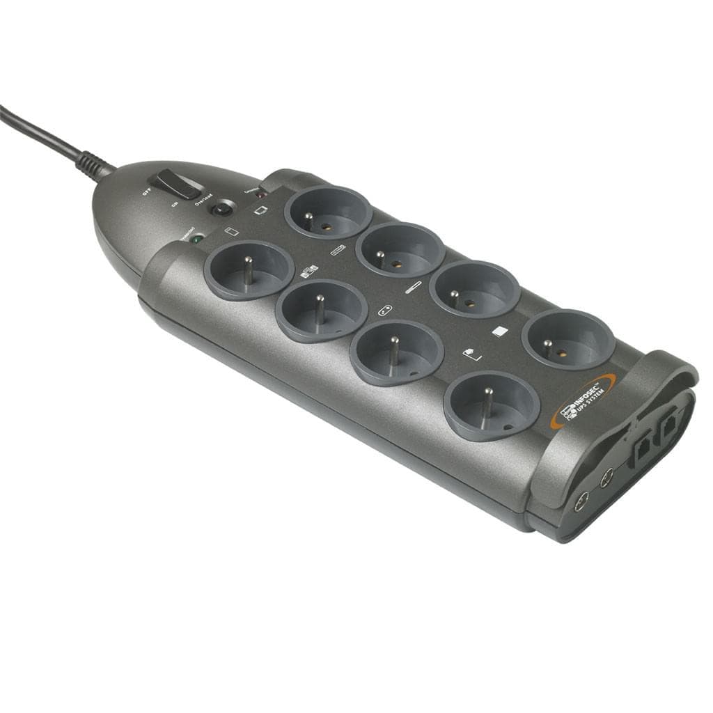 S8 LAN TV - 8 prises+Coax+RJ45 - 61273 | Infosec