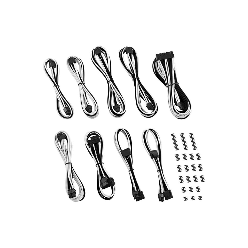 Kit ext. 7 Câbles tressés Ultimate - Blanc Noir - KEX01WB | M.RED