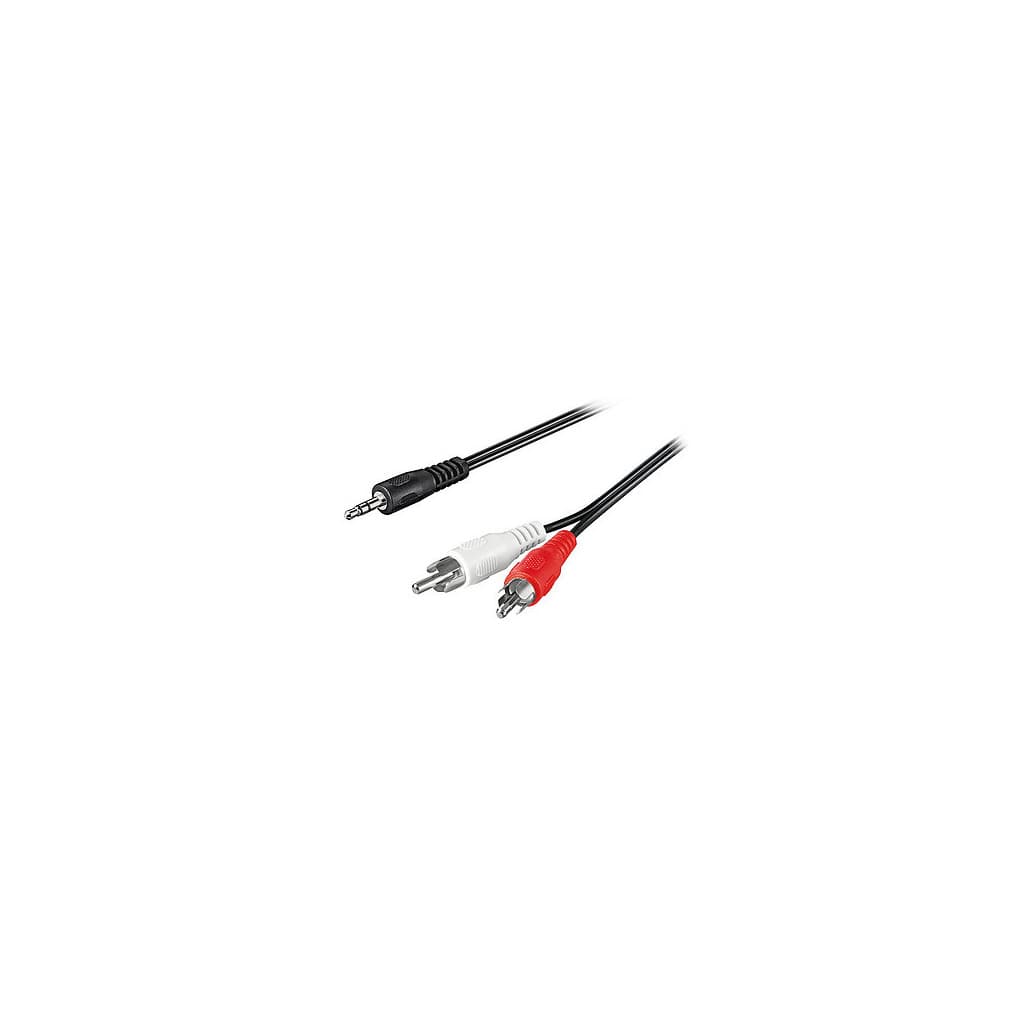 Câble Audio Jack 3.5 vers 2xRCA mâle - mâle - 10m - 108530108531 | Générique