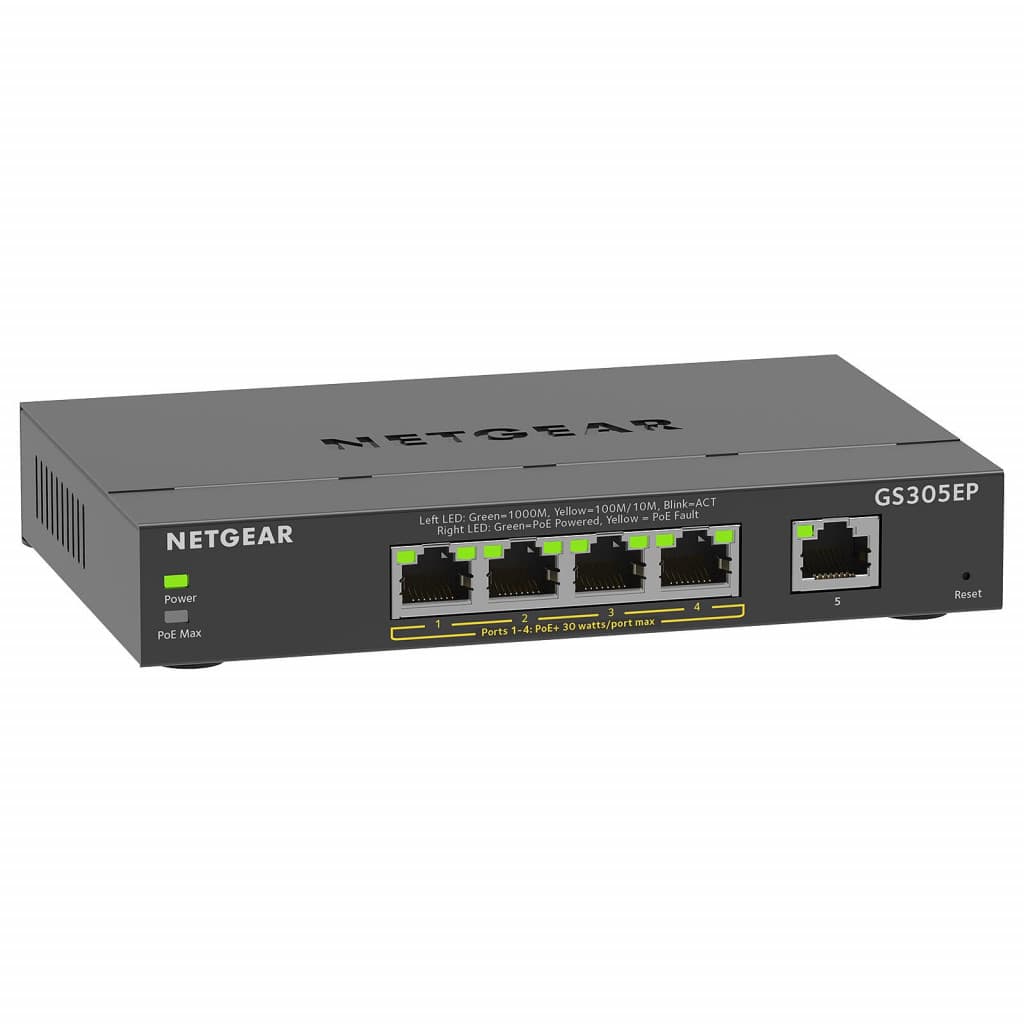 5 ports 10 - 100 - 1000 POE+ - GS305EP - GS305EP100PES | Netgear
