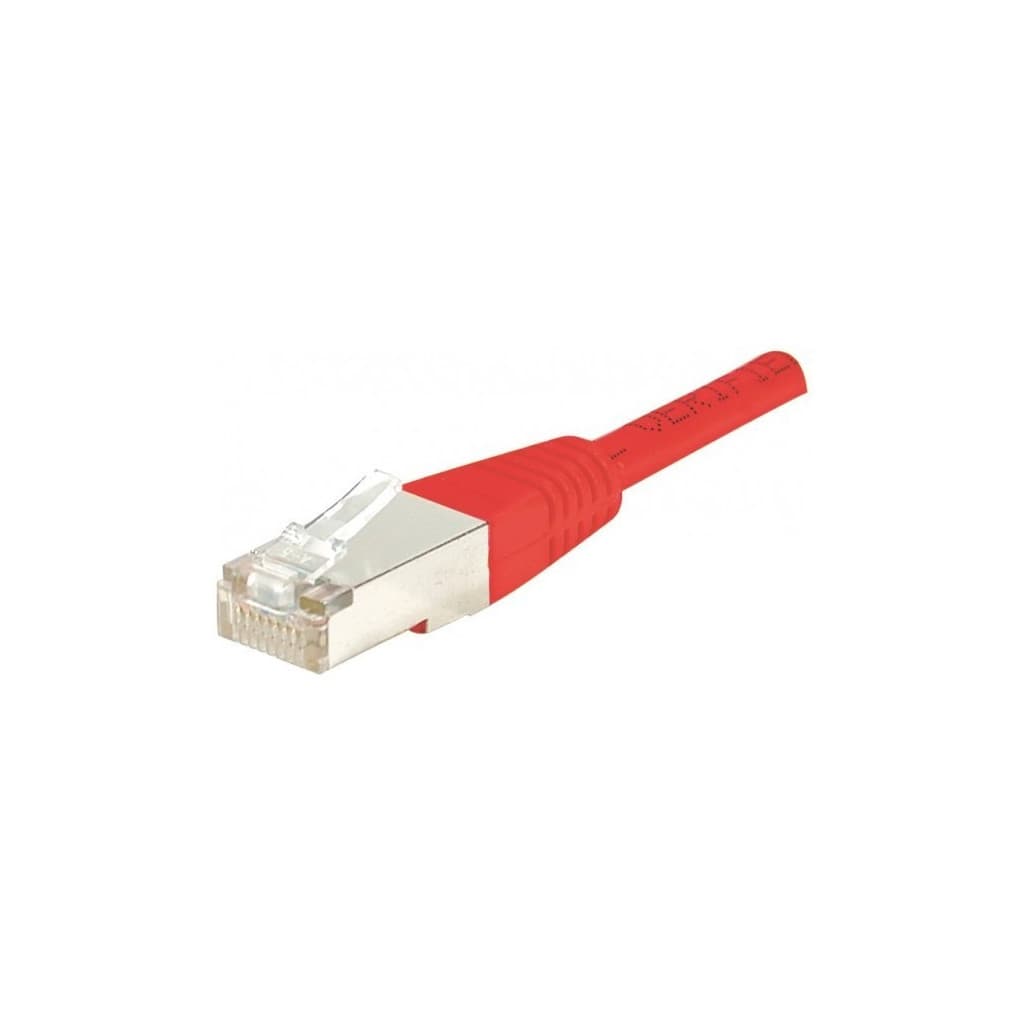 Cordon Cat 6, 4P Moule 1.00 m FTP Rouge - 84210321153048 | Générique
