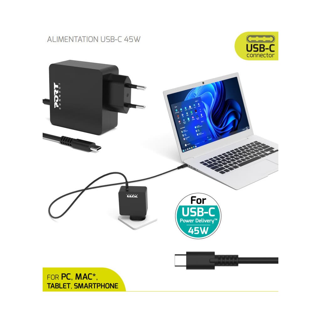 ALIMENTATION USB-C 45W - 900096BEU | Port