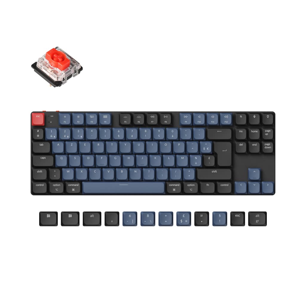 K1 PRO QMK RGB - Noir - Sans fil - 75% - Switch Rouge - K1PH1FR | Keychron