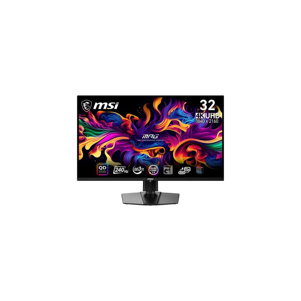 321URX 32" QD-OLED 4k - 240Hz - 0.03ms - USB-C - AdapSync# - 9S63DD29A001 | MSI