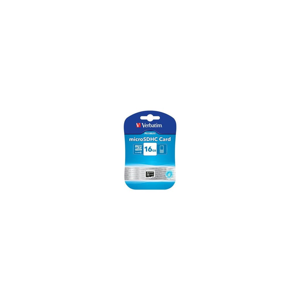 Carte mémoire flash - 16Go - Class 10 - Micro SDHC# - 44010 | Verbatim