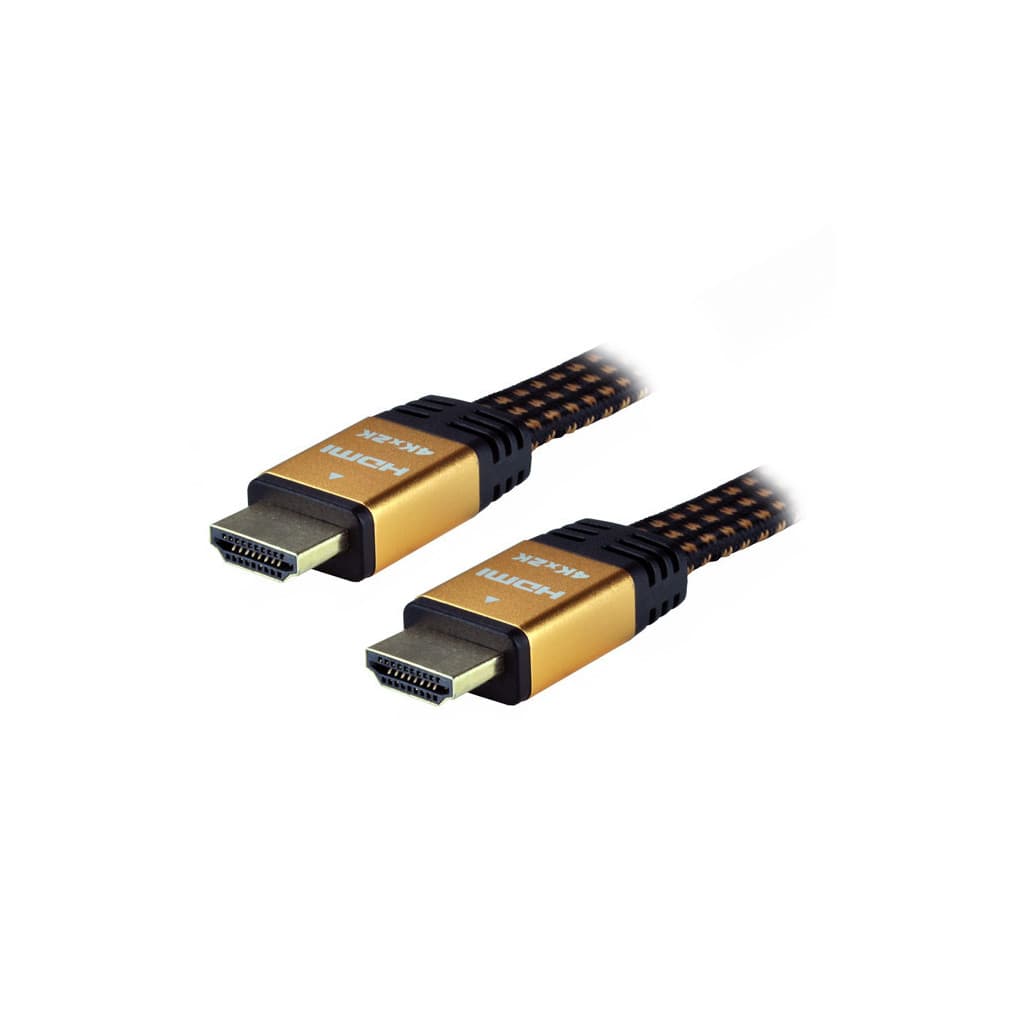 Câble HDMI 2.0 Highspeed+Eth. tressé mâle - mâle-3m - MC385GPZ3M | MCL Samar