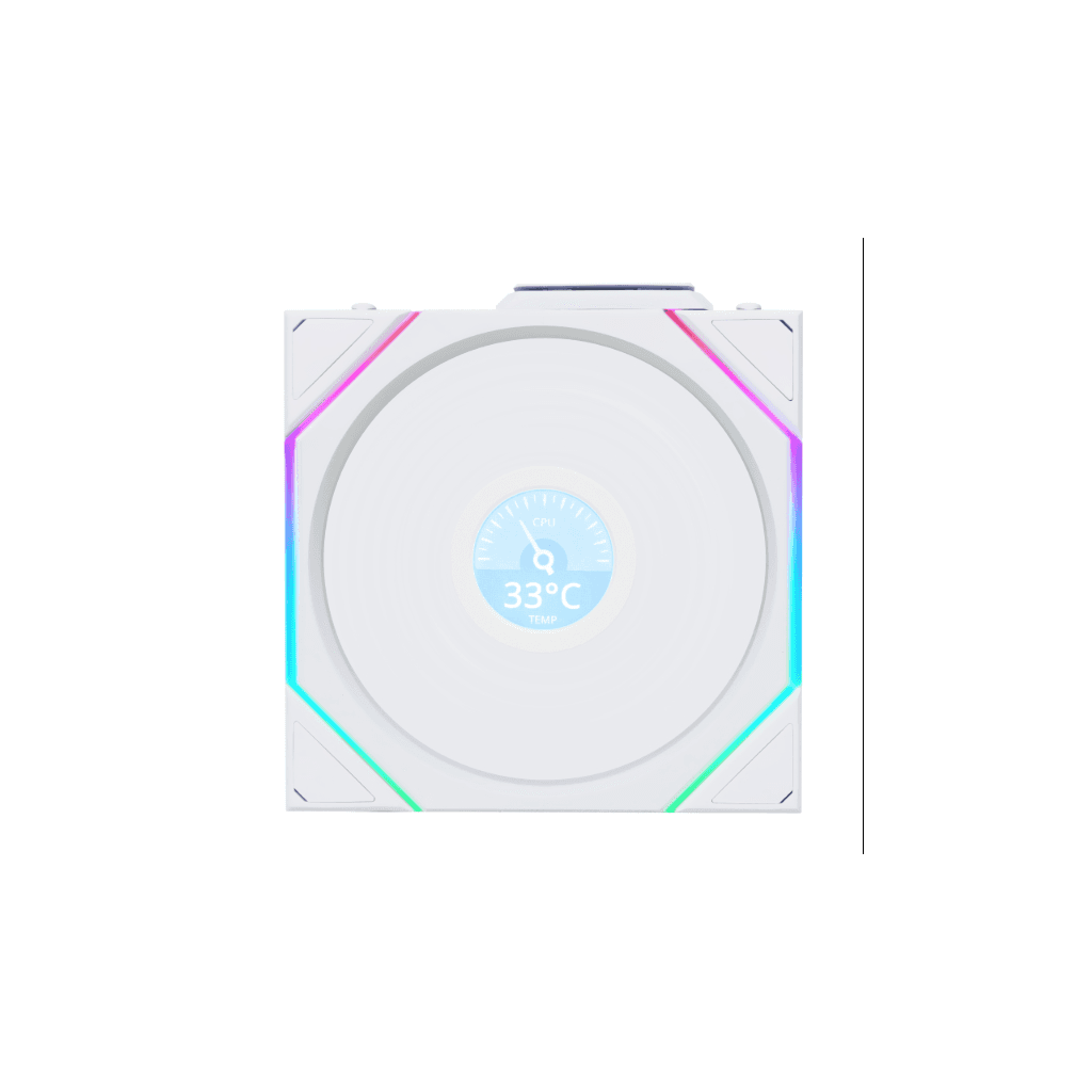 UNI FAN TL Ss fil LCD ARGB PWM RB - 120mm - Blanc - 12RTLLCD1W1W | Lian-Li