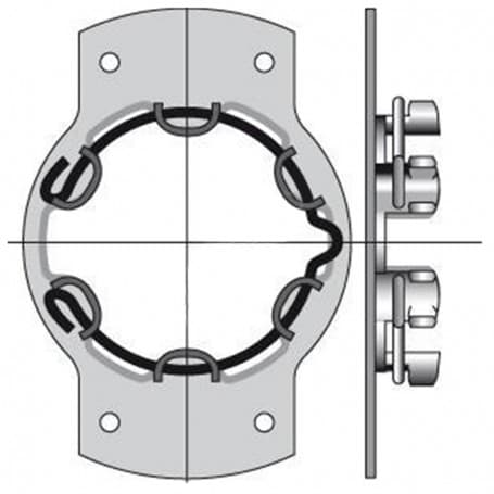 Support à 50 pour joue aluminium en rénovation - Somfy