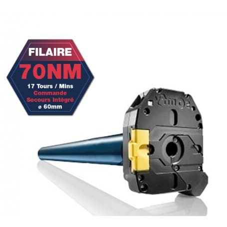 Moteur SOMFY RDO 60 avec Commande de Secours intégrée - 70NM - Somfy