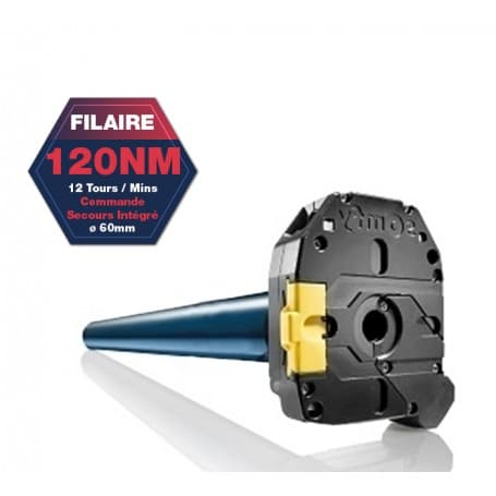 Moteur SOMFY RDO 60 avec Commande de Secours intégrée - 120NM - Somfy