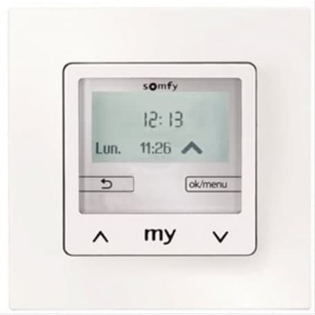 Horloge FILAIRE Somfy Chronis smoove uno S avec cadre - Somfy