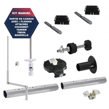 Kit manuel pour fenĂȘtre / porte-fenĂȘtre, Type BLOC BAIE, manĆuvre par treuil - Pro Volet