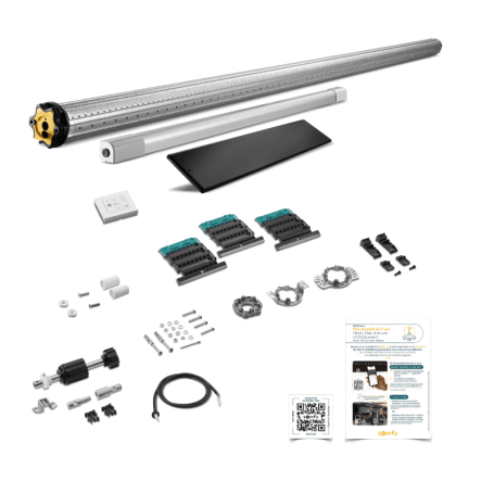 Kit de motorisation SOLAIRE SOMFY universel pour volet roulant - Moteur radio RS100 Solar io 10Nm - Somfy