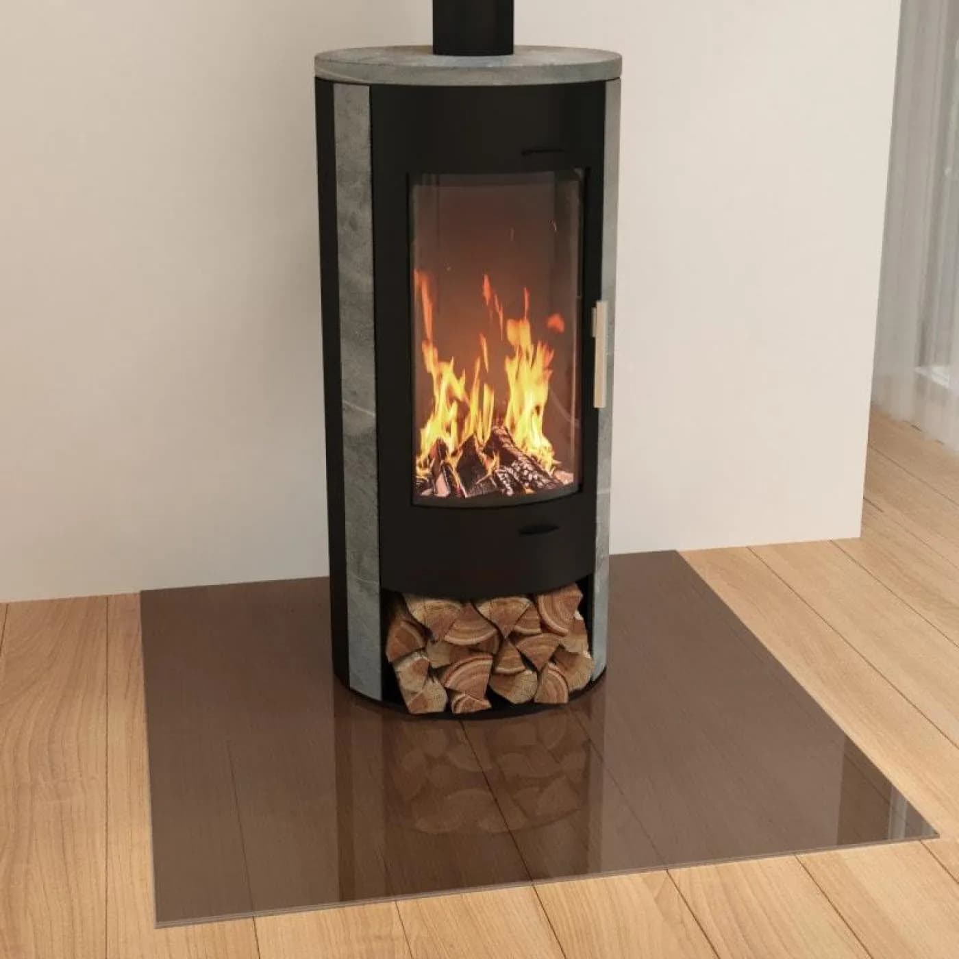 Funkenschutzplatte Glas 100 × 100 cm