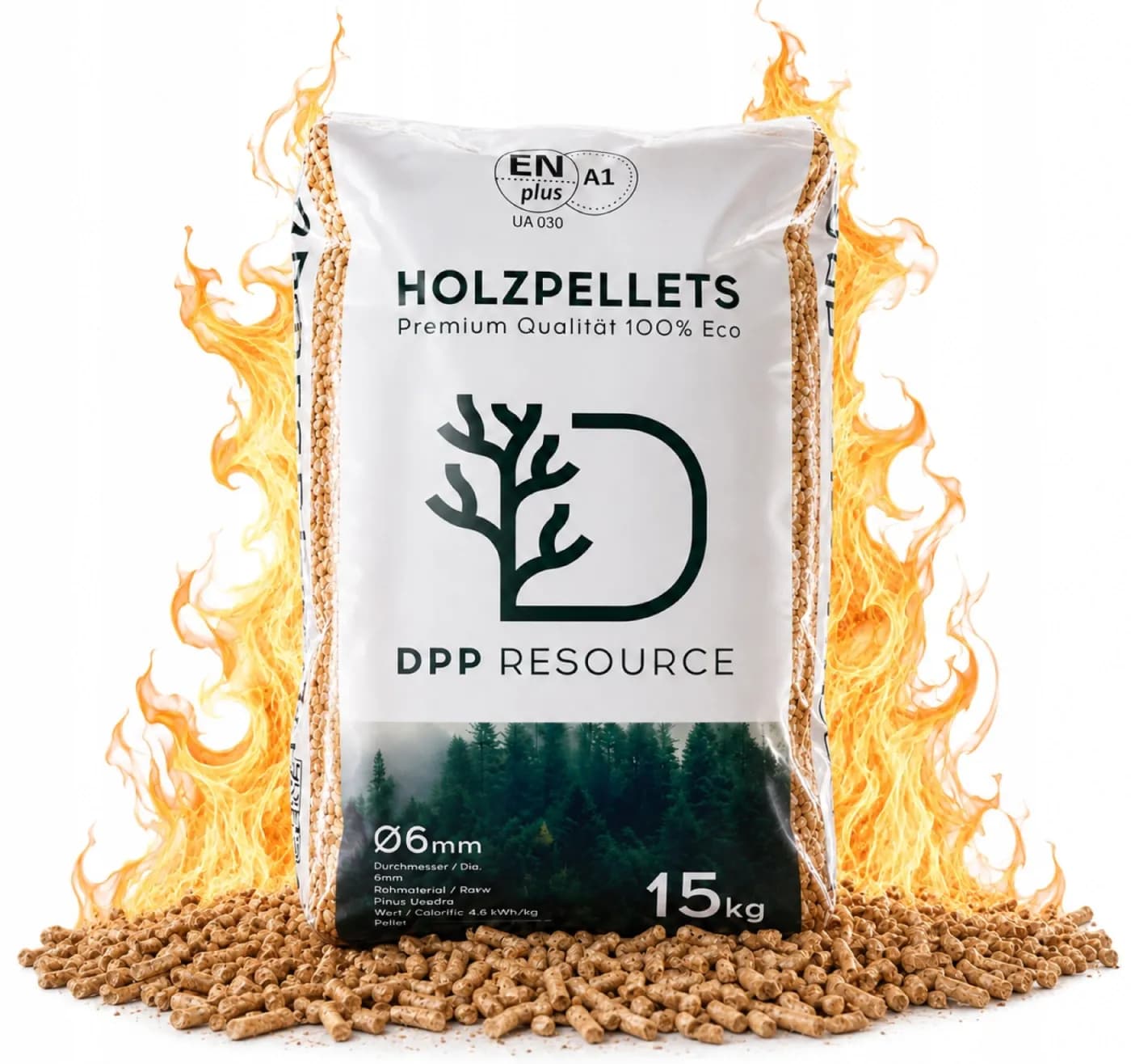 Holzpellets ENplus A1, 15 kg – Sack