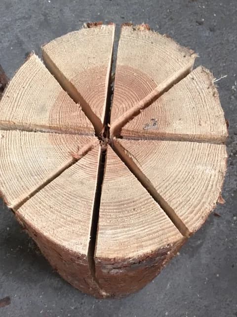 Schwedenfeuer aus Kiefer – 100 cm – Luftgetrocknet (< 20 %) – Lose gekippt