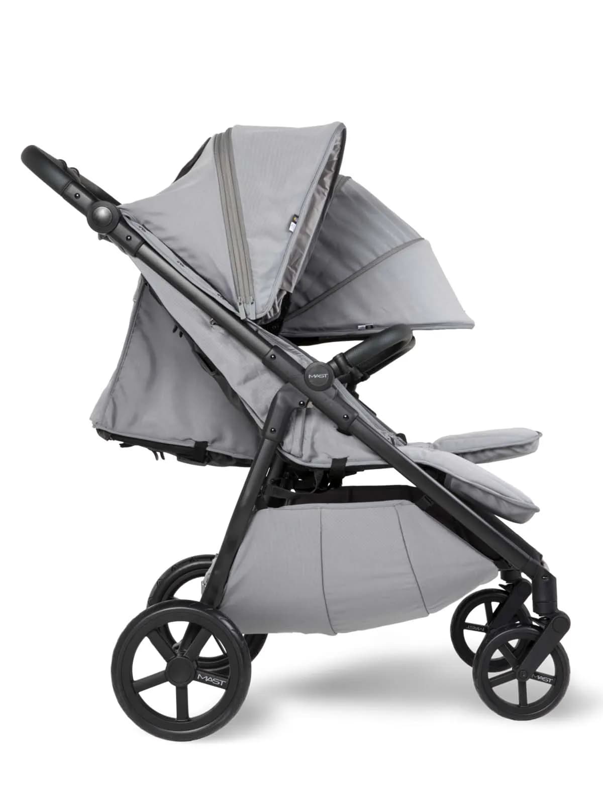 MAST Swiss Design Mast M.Twin x - Zwillingssportwagen mit verstellbarem Schiebegriff und LW Wheels - Koala