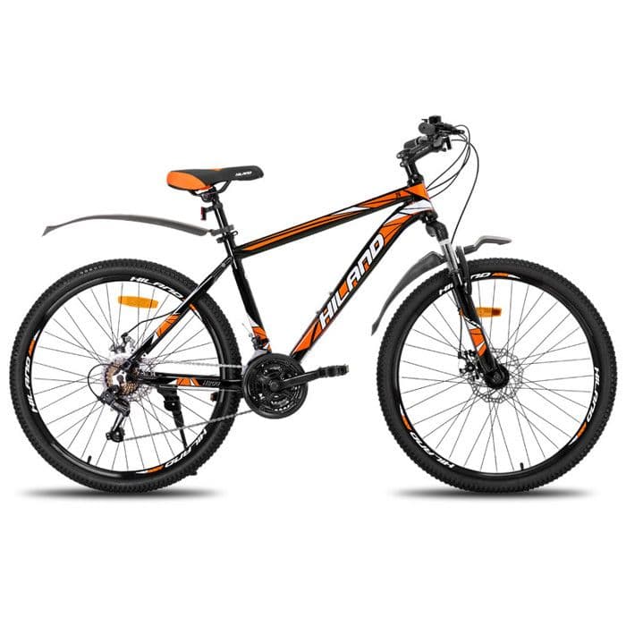 Hiland VTT multi-rayons,dérailleur Shimano 21 vitesses,cadre en aluminium,roues 27.5″,freins à disque pour-Orange - L