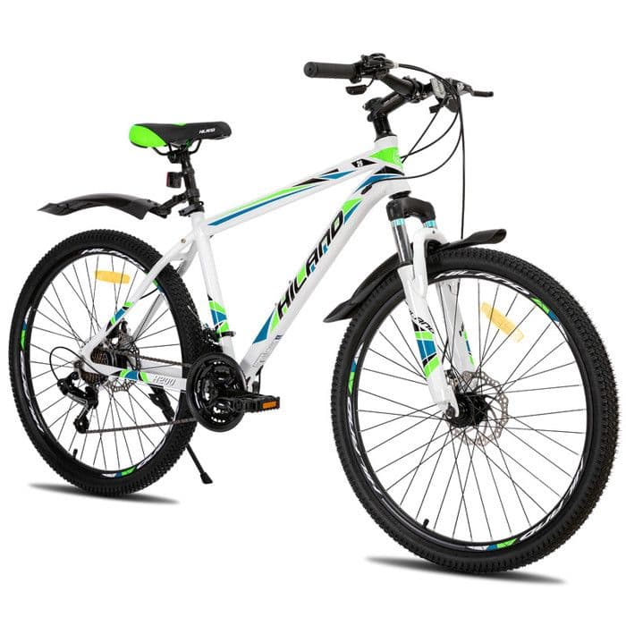 Hiland VTT multi-rayons,dérailleur Shimano 21 vitesses,cadre en aluminium,roues 27.5″,freins à disque pour-Blanc - S