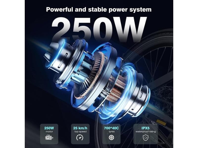 VĂ©lo Ville Ălectrique 700C GPS 4G & Courroie EBIKE-X - XL