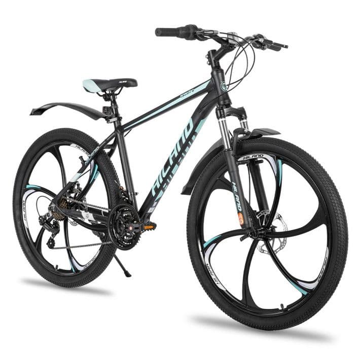 Vélo GTT HILAND BIKES VTT 26″ Aluminium SHIMANO 21 Vitesses Freins à disques Suspension avant – Bleu - Standard