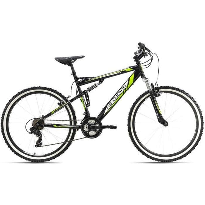 VTT tout suspendu 26 » Scrawler noir TC 51 cm KS Cycling – Dérailleur Shimano 21 vitesses – Frein V-Brake - M
