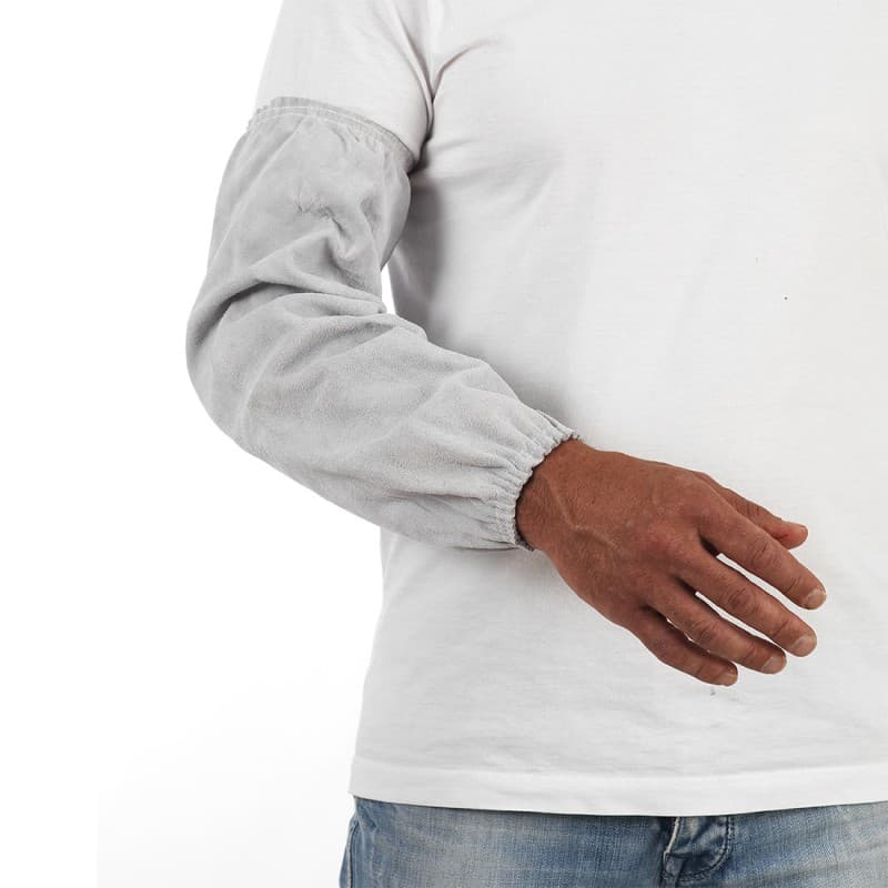 Coverguard - Manchettes de soudure blanche en croûte de vachette 40cm (Pack de 50) - Unique - Blanc