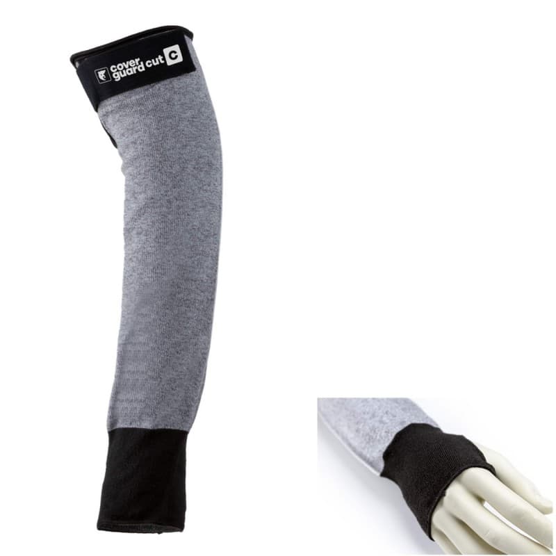 Coverguard - Manchettes de manutention gris noir EUROCUT SLEEVE 450 (Pack de 12) - Unique - Gris / Noir