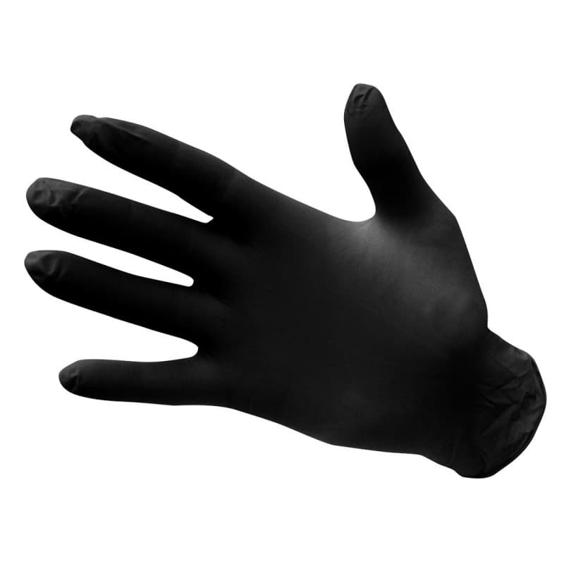 Portwest - Gants à usage unique en nitrile non poudrés (Pack de 100) - 9 - Noir