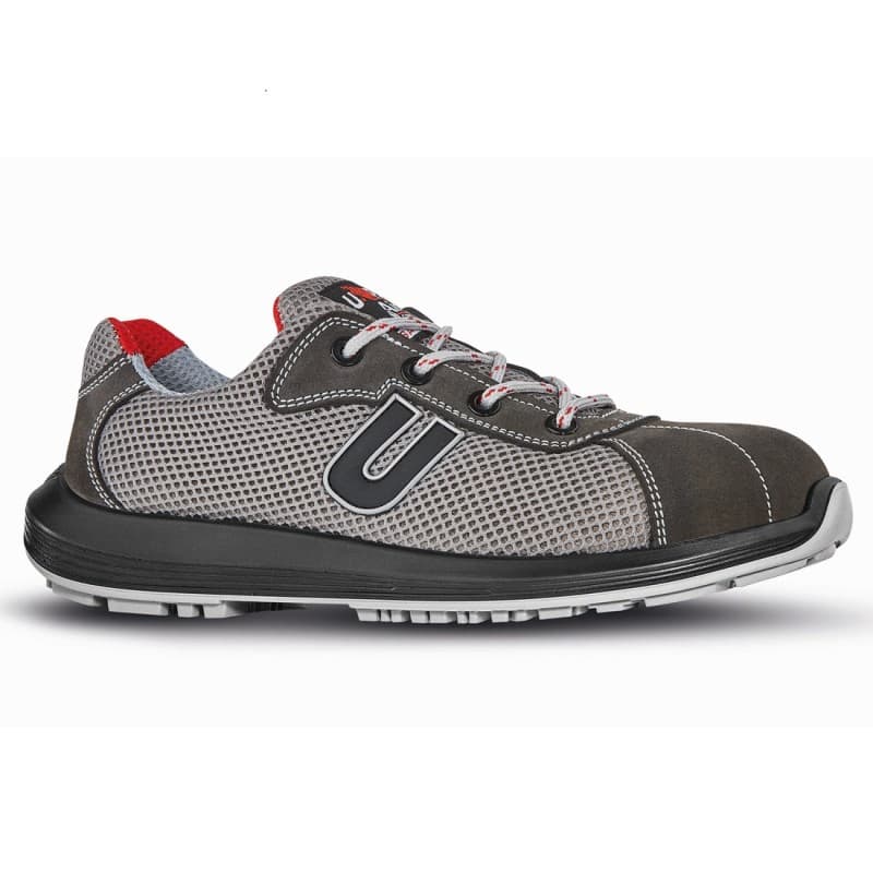 U-Power - Chaussures de sécurité basses sans métal ultra légère COAL - Environnements secs et chauds - S1P SRC - 35 - Gris
