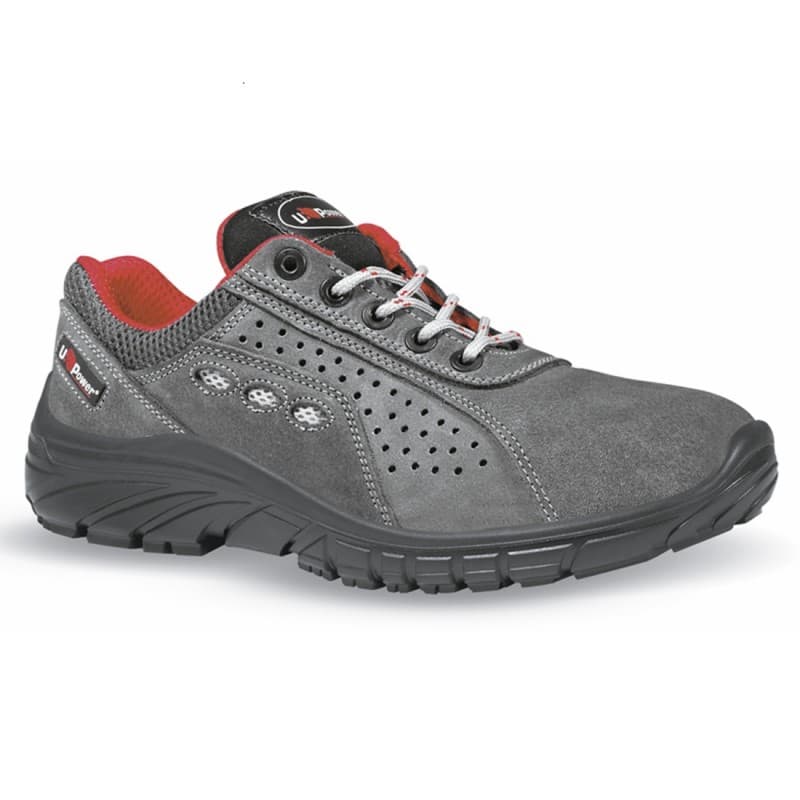U-Power - Chaussures de sécurité basses sans métal COMFORT GRIP - Environnements secs - O1 FO SRC - 38 - Gris Foncé