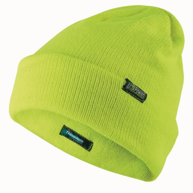 U-Power - Bonnet d'hiver doublé jaune haute visibilité ONE - Unique - Jaune