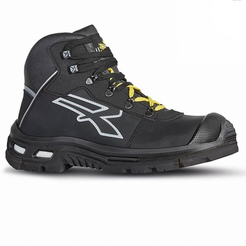 U-Power - Chaussures de sécurité hautes ultra résistantes SILVER - Environnements exigeants - S3 SRC CI ESD - 38 - Noir / Jaune