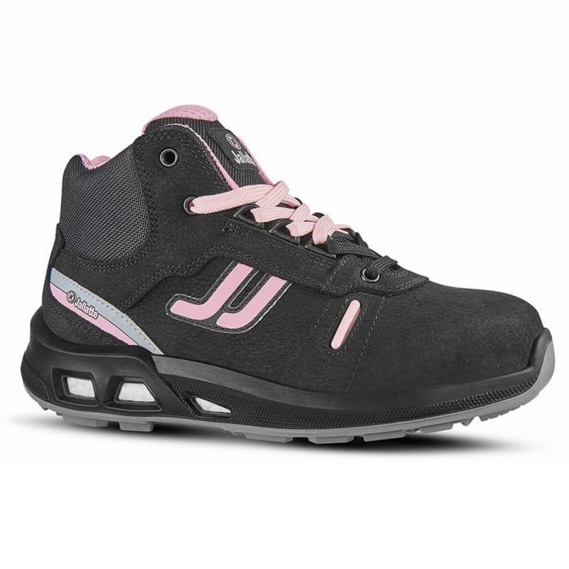 Jallatte - Baskets de sécurité hautes noire et rose pour femmes MIKY SAS S3 CI SRC - 35 - Noir / Rose