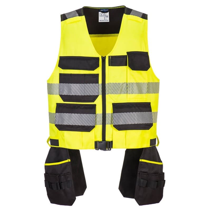 Portwest - Gilet de sécurité porte outils PW3 classe 1 jaune et noir HV - L - Jaune / Noir