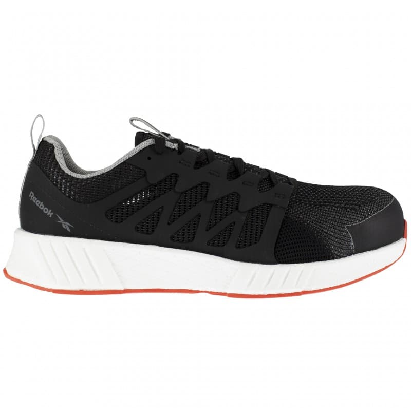 Reebok - Chaussures de sécurité basses noire blanche et orange en maille nylon embout composite S1P SRC - 36 - Noir / Blanc