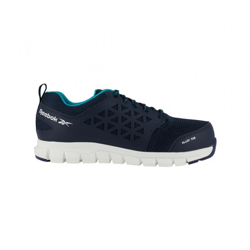 Reebok - Baskets de sécurité basses pour femmes bleu marine en microfibres embout aluminium S1P SRC - 36 - Bleu Marine
