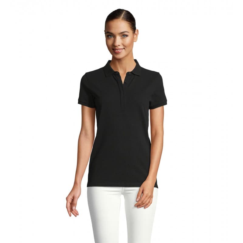 Neoblu - Polo piqué patte cachée femme OWEN WOMEN - S - Noir