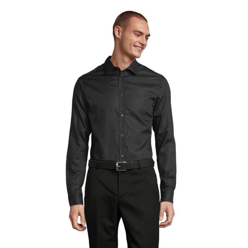 Neoblu - Chemise sans repassage homme BLAISE MEN - S - Noir