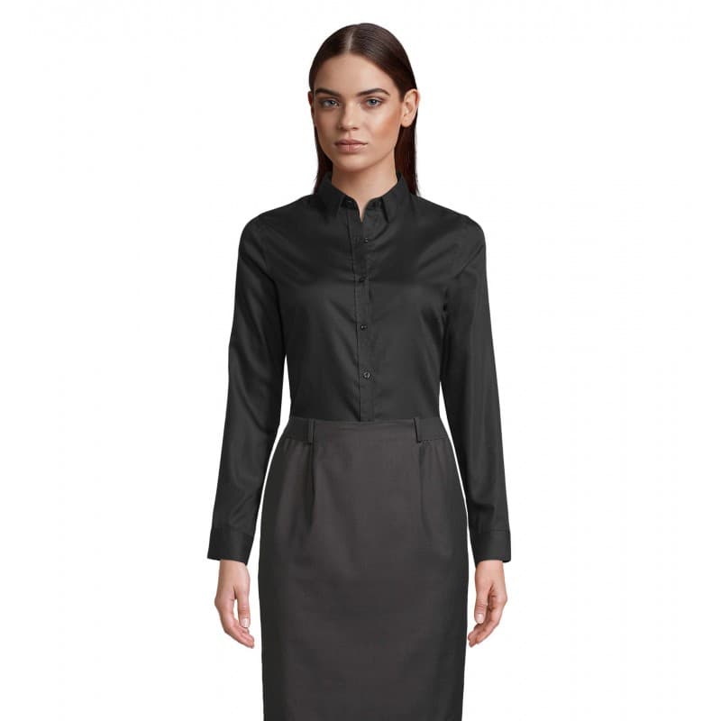 Neoblu - Chemise sans repassage femme BLAISE WOMEN - S - Noir