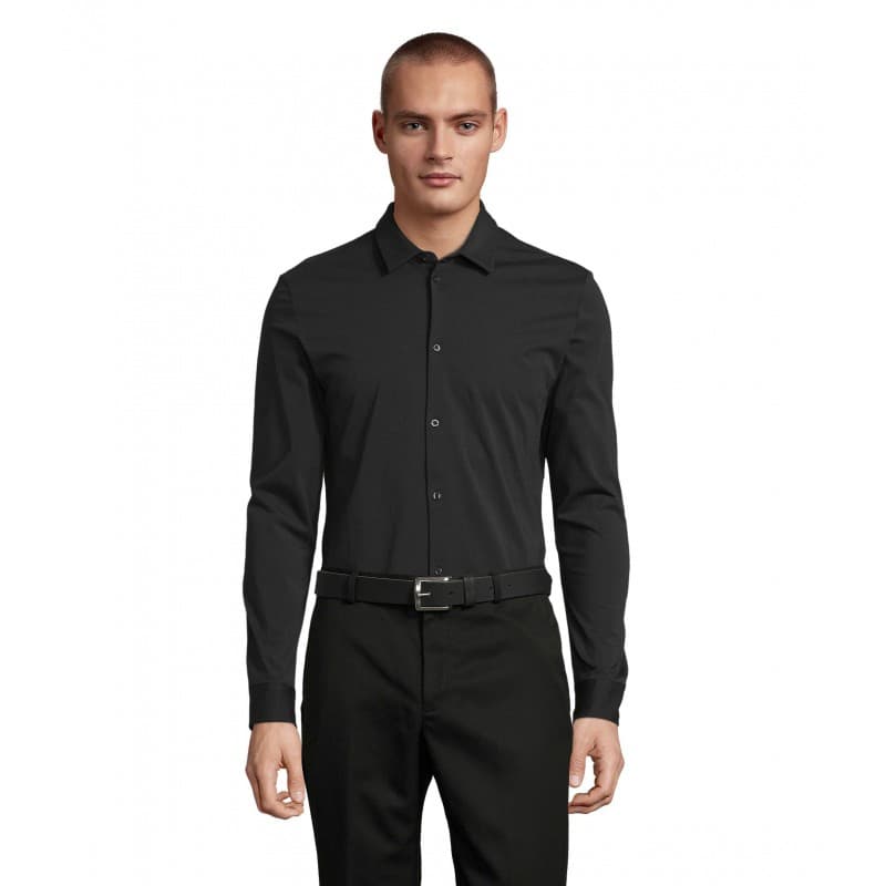 Neoblu - Chemise en jersey mercerisé homme BALTHAZAR MEN - S - Noir
