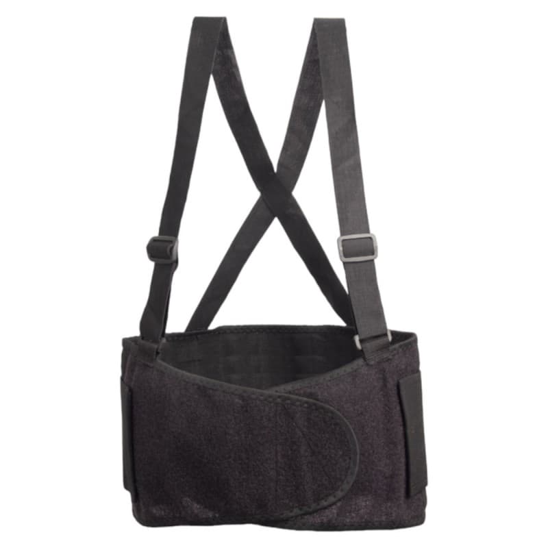 Coverguard - Ceinture lombaire noire avec bretelles élastiquées et scratch - M - Noir