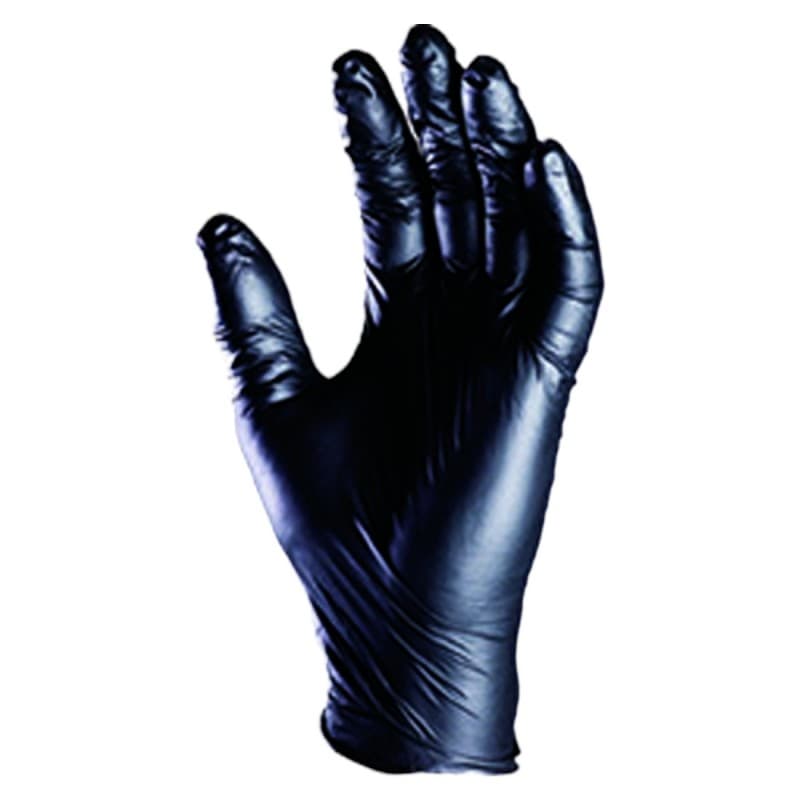 Coverguard - Gants en nitrile non poudrés AQL 1.5 noir EURO-ONE 5930 (Pack de 1000) - 8 - Noir