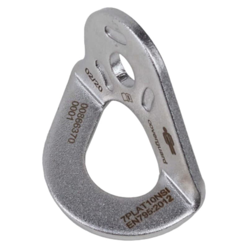 Coverguard - Plaquette d'ancrage en acier inoxidable THALO - Unique - Gris